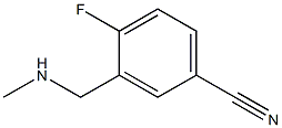 4-fluoro-3-[(methylamino)methyl]benzonitrile Struktur