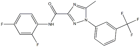 N-(2,4-difluorophenyl)-5-methyl-1-[3-(trifluoromethyl)phenyl]-1H-1,2,4-triazole-3-carboxamide Struktur