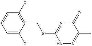 3-[(2,6-dichlorobenzyl)thio]-6-methyl-2,5-dihydro-1,2,4-triazin-5-one 化学構造式