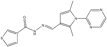 N'-{(E)-[2,5-dimethyl-1-(2-pyrazinyl)-1H-pyrrol-3-yl]methylidene}-3-thiophenecarbohydrazide Structure