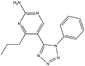 5-(1-phenyl-1H-1,2,3,4-tetraazol-5-yl)-4-propylpyrimidin-2-amine Structure