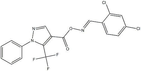 4-[({[(2,4-dichlorophenyl)methylene]amino}oxy)carbonyl]-1-phenyl-5-(trifluoromethyl)-1H-pyrazole Struktur