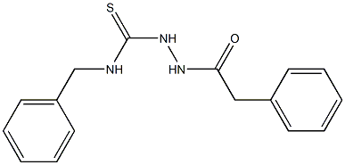 N-benzyl-2-(2-phenylacetyl)-1-hydrazinecarbothioamide 化学構造式