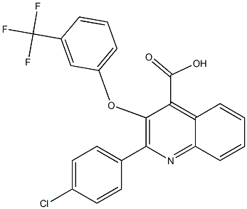 2-(4-chlorophenyl)-3-[3-(trifluoromethyl)phenoxy]-4-quinolinecarboxylic acid 结构式