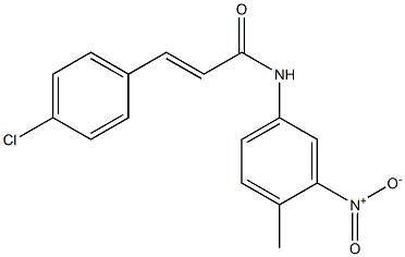 N1-(4-methyl-3-nitrophenyl)-3-(4-chlorophenyl)acrylamide 化学構造式