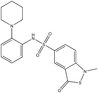 N5-(2-piperidinophenyl)-1-methyl-3-oxo-1,3-dihydrobenzo[c]isothiazole-5-sulfonamide