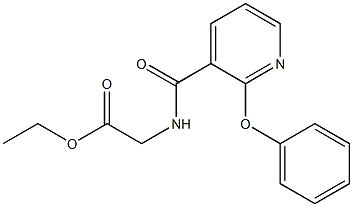 ethyl 2-{[(2-phenoxy-3-pyridyl)carbonyl]amino}acetate 结构式