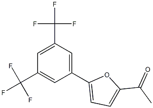 1-{5-[3,5-di(trifluoromethyl)phenyl]-2-furyl}ethan-1-one Struktur