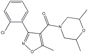 [3-(2-chlorophenyl)-5-methylisoxazol-4-yl](2,6-dimethylmorpholino)methanone|