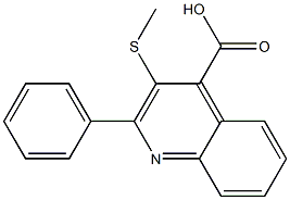3-(methylsulfanyl)-2-phenyl-4-quinolinecarboxylic acid,,结构式