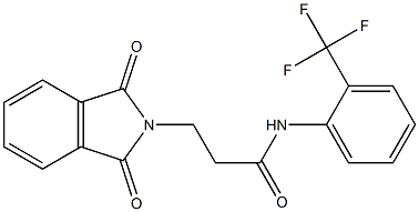 N1-[2-(trifluoromethyl)phenyl]-3-(1,3-dioxo-2,3-dihydro-1H-isoindol-2-yl)propanamide Structure