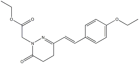 ethyl 2-[3-(4-ethoxystyryl)-6-oxo-5,6-dihydro-1(4H)-pyridazinyl]acetate Struktur