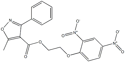 2-(2,4-dinitrophenoxy)ethyl 5-methyl-3-phenylisoxazole-4-carboxylate,,结构式