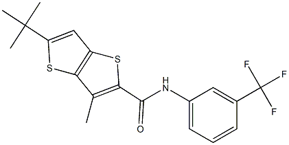 N2-[3-(trifluoromethyl)phenyl]-5-(tert-butyl)-3-methylthieno[3,2-b]thiophen e-2-carboxamide