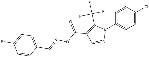 1-(4-chlorophenyl)-4-[({[(4-fluorophenyl)methylene]amino}oxy)carbonyl]-5-(trifluoromethyl)-1H-pyrazole,,结构式