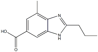 1H-BENZIMIDAZOLE-6-CARBOXYLIC ACID, 4-METHYL-2-PROPYL 化学構造式