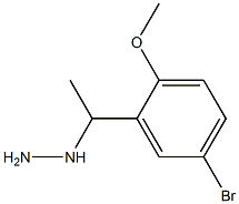 (1-(5-bromo-2-methoxyphenyl)ethyl)hydrazine,,结构式