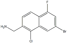 (3-bromo-5-chloro-1-fluoronaphthalen-6-yl)methanamine Structure