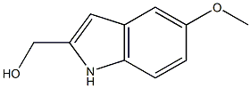 (5-methoxy-1H-indol-2-yl)methanol 化学構造式