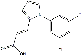 (E)-3-(1-(3,5-dichlorophenyl)-1H-pyrrol-2-yl)acrylic acid,,结构式