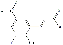 (E)-3-(2-hydroxy-3-iodo-5-nitrophenyl)acrylic acid Structure