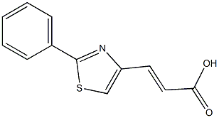 (E)-3-(2-phenylthiazol-4-yl)acrylic acid,,结构式