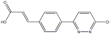 (E)-3-(4-(6-chloropyridazin-3-yl)phenyl)acrylic acid,,结构式