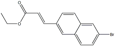 (E)-ethyl 3-(2-bromonaphthalen-6-yl)acrylate 结构式