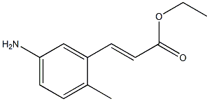 (E)-ethyl 3-(5-amino-2-methylphenyl)acrylate,,结构式
