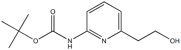 [6-(2-Hydroxy-ethyl)-pyridin-2-yl]-carbamic acid tert-butyl ester Structure