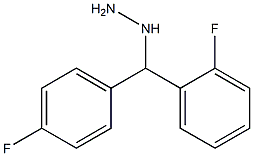 1-((2-fluorophenyl)(4-fluorophenyl)methyl)hydrazine 结构式