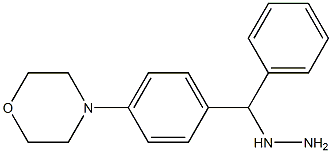 1-((4-morpholinophenyl)(phenyl)methyl)hydrazine,,结构式