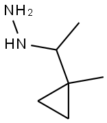 1-(1-(1-methylcyclopropyl)ethyl)hydrazine Struktur