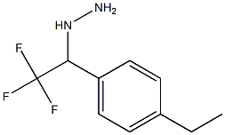 1-(1-(4-ethylphenyl)-2,2,2-trifluoroethyl)hydrazine 化学構造式