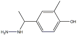 1-(1-(4-hydroxy-3-methylphenyl)ethyl)hydrazine,,结构式