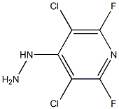 1-(3,5-dichloro-2,6-difluoropyridin-4-yl)hydrazine Struktur