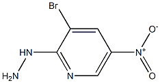 1-(3-bromo-5-nitropyridin-2-yl)hydrazine,,结构式