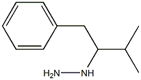 1-(3-methyl-1-phenylbutan-2-yl)hydrazine,,结构式