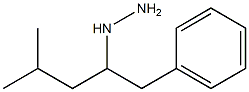 1-(4-methyl-1-phenylpentan-2-yl)hydrazine 化学構造式