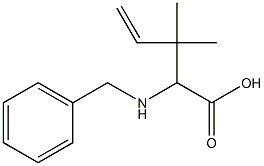 2-(benzylamino)-3,3-dimethylpent-4-enoic acid 化学構造式