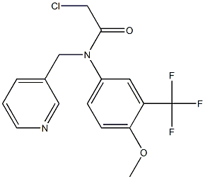 2-chloro-N-(3-(Trifluoromethyl)-4-methoxyphenyl)-N-((pyridin-3-yl)methyl)acetamide Struktur