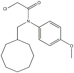2-chloro-N-(cycloocty methyl)-N-(4-methoxyphenyl)acetamide,,结构式