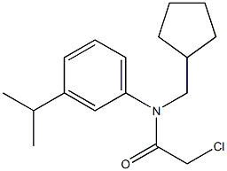 2-chloro-N-(cyclopentylmethyl)-N-(3-isopropylphenyl)acetamide Structure