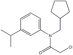 2-chloro-N-(cyclopentylmethyl)-N-(3-isopropylphenyl)acetamide 结构式