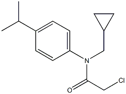 2-chloro-N-(cyclopropylmethyl)-N-(4-isopropylphenyl)acetamide,,结构式