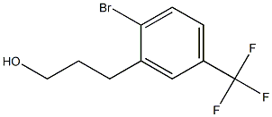 3-(2-bromo-5-(trifluoromethyl)phenyl)propan-1-ol 化学構造式
