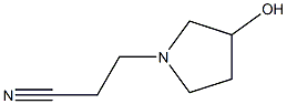 3-(3-hydroxypyrrolidin-1-yl)propanenitrile Struktur