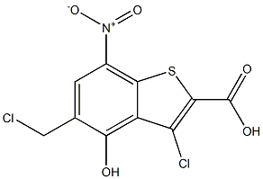 3-chloro-5-(chloromethyl)-4-hydroxy-7-nitrobenzo[b]thiophene-2-carboxylic acid