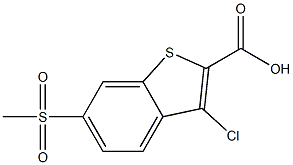 3-chloro-6-(methylsulfonyl)benzo[b]thiophene-2-carboxylic acid Structure