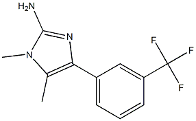4-(3-trifluoromethylphenyl)-1,5-dimethyl-1H-imidazol-2-amine,,结构式